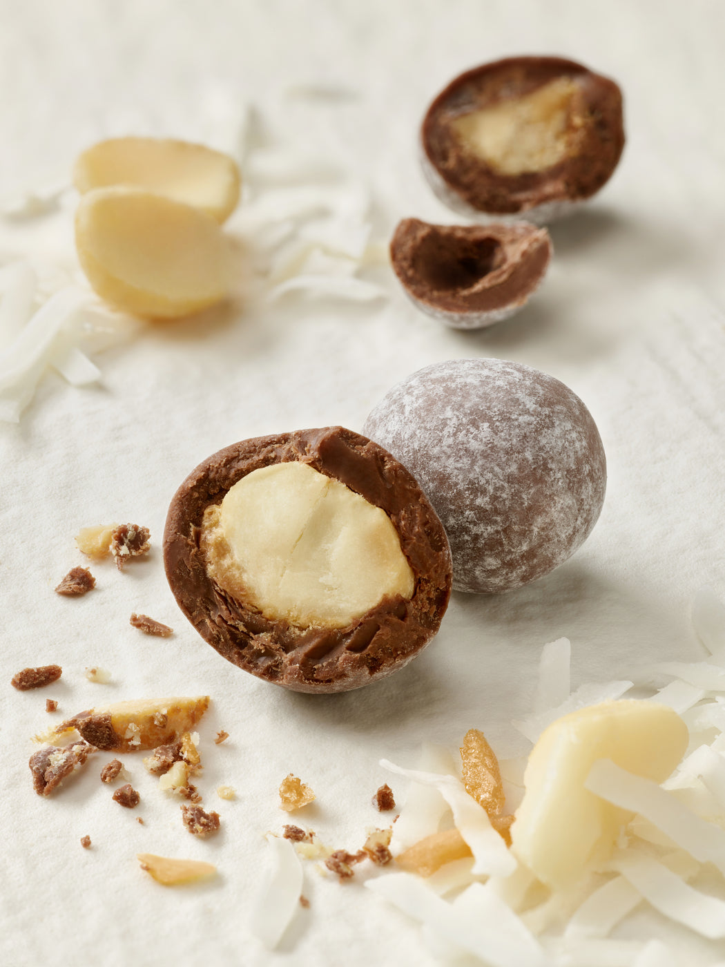 Milk Chocolate Coconut Toffee Macadamias 5"